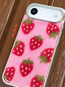 Strawberry themed Protective Case 16 Pro Max Protective Cover