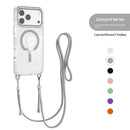 17 Pro Max Transparent Magnetic Case With A Crossbody Lanyard
